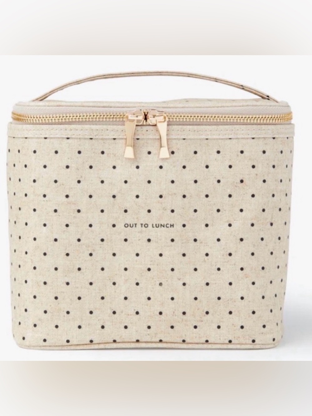KateSpade 'Out to Lunch' Beige Polka Dot Lunch Tote